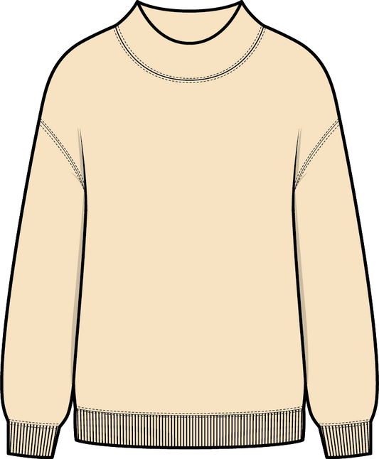 Softstone Brushed Fleece Mockneck - Lemon Icing