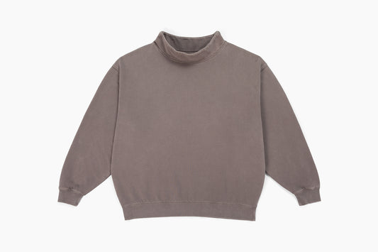 Softstone Brushed Fleece Mockneck - Faded Charcoal