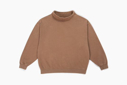 Softstone Brushed Fleece Mockneck - Mocha
